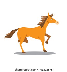 running horse-cartoon vector