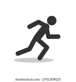 Running Human Icon with shadow