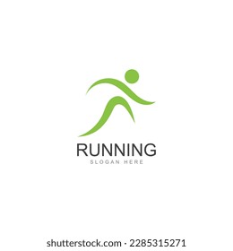 running human logo design  marathon logo template  running club or sports club