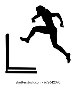 Silhouette Running Athlete Flat Vector Icon Stock Vector (Royalty Free ...