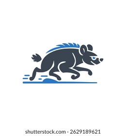 Running Hyena Speed Icon Isolated On White Background