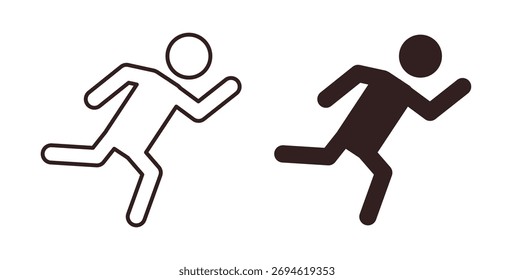 Running icon concept. Logo symbol for web and mobile. Pixel Perfect.