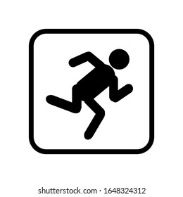 Running icon design flat vector. Sports vector on white background, simple element illustration for application, web, logo.