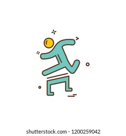 Running icon design vector