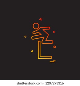 Running icon design vector