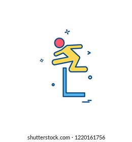 Running icon design vector
