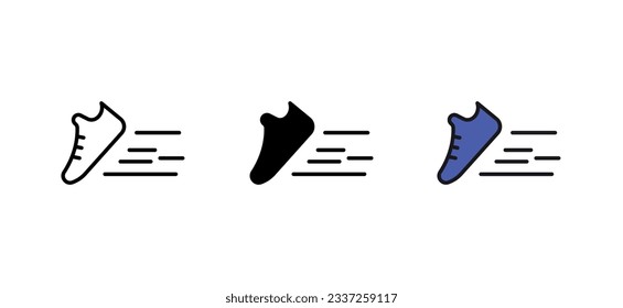 Running icon design with white background stock illustration