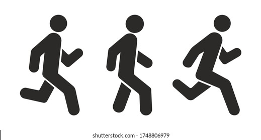 Running icon, fast run icon or rush icon vector illustration