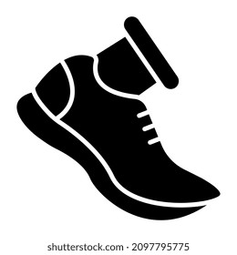 Running icon in filled design

