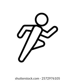 Running icon flat editable icon mark