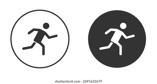 Executando ilustrações de ícones planos. arte vetorial.