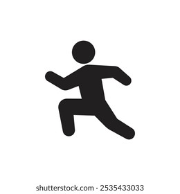 Ícone em execução Ilustração de linha plana