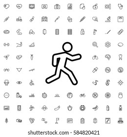 running icon illustration isolated vector sign symbol. Health icons set.