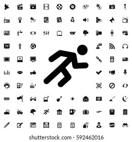 running icon illustration isolated vector sign symbol Media icons vector set.