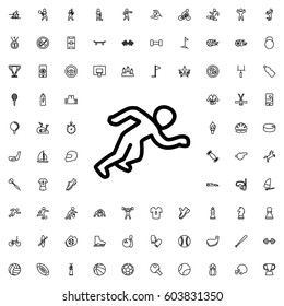 Running icon illustration isolated vector sign symbol. sports icons vector set.