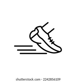 Running icon illustration. Line icon style. icon related to fitness, sport. Simple vector design editable