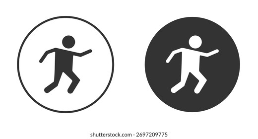 Executando a ilustração do ícone. Gráficos de vetor de pixel - Vetor.