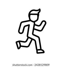 Running icon, jog, run, jogger, jog line icon, editable vector icon, pixel perfect, illustrator ai file