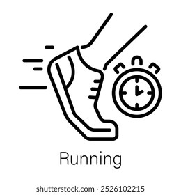 Running icon in line style 