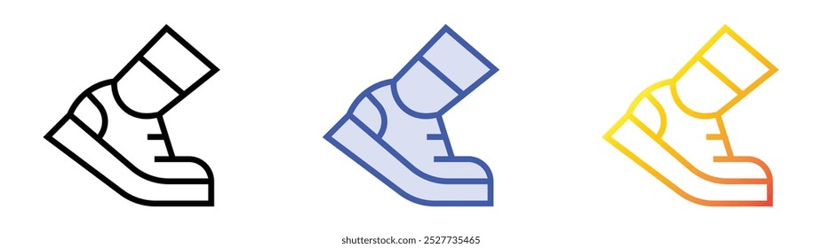 running icon. Linear, Blue Fill and Gradient Style Design Isolated On White Background