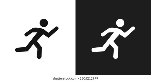 Running icon logo set vector