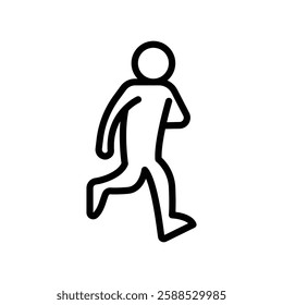 Running icon logo sign set vector outline