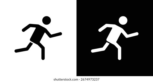 Executando o logotipo do ícone. símbolos gráficos simples
