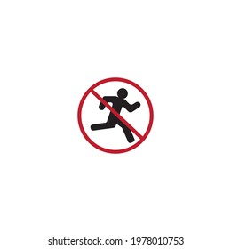 Running icon logo, vector design illustration 