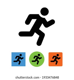 
Running icon logo. Vector Illustration 