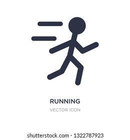 running icon on white background. Simple element illustration from Health and medical concept. running sign icon symbol design.
