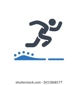 Running Icon On White Background