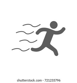 Running Icon on white background