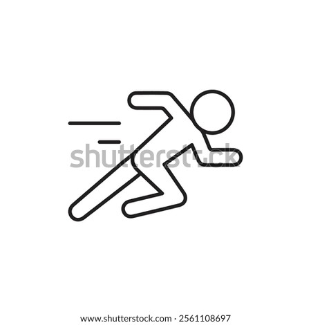 Running icon Outline vector line symbol