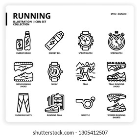 Running icon set icon set