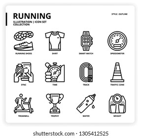 Running icon set icon set