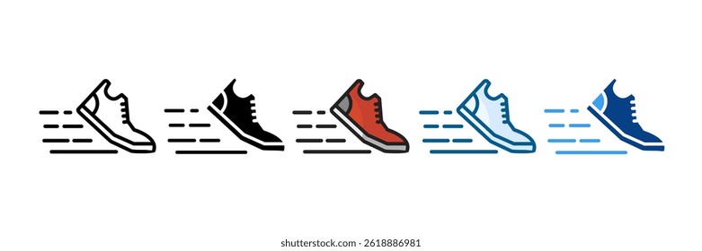 Running Icon Set Multiple Style Collection