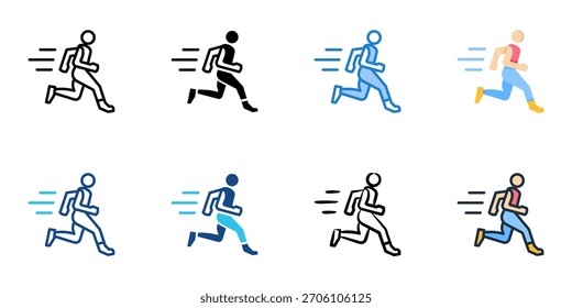 Running icon set multiple style collection 
