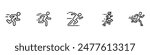Running icon set. Run symbol set. Containing Runner Icon. Vector Illustration. Vector Graphic. EPS 10