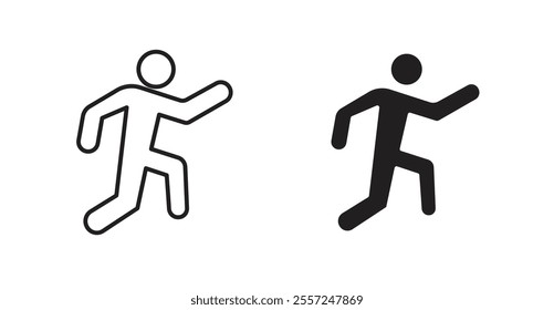 Running Icon set. vector illustration set
