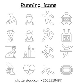 Running icon set vector illustration graphic design