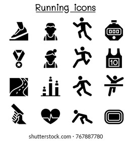 Running icon set vector illustration graphic design
