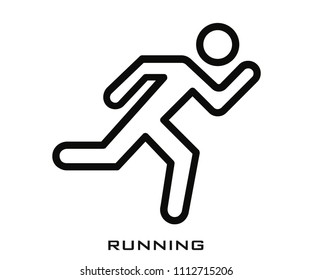 Running icon signs