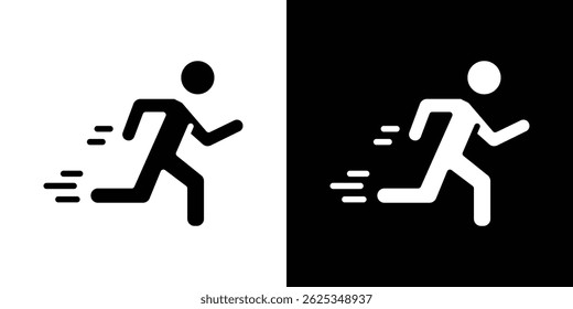 Executando ícone de vetor de linha simples. Símbolo, logotipo.