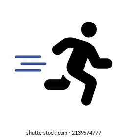 Running Icon .Sports icon. Simple flat vector illustration for your web site design, logo, app, UI.
