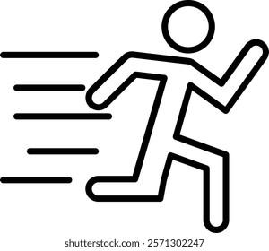 Running Icon Symbol Art Sign