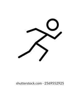 Running icon Thin vector set
