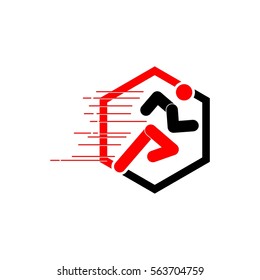 Running icon vector