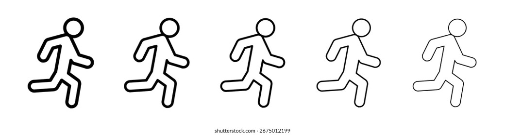 Laufendes Symbol Vektorgrafik