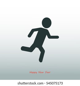 Running icon, vector best flat icon, EPS