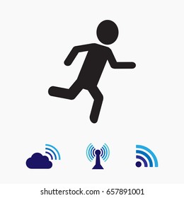 Running icon, vector best flat icon, EPS